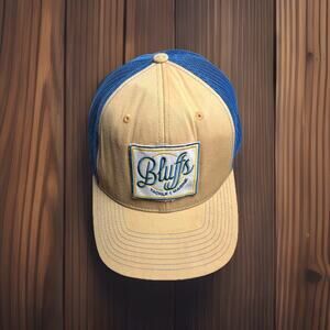 Richardson  Style Snapback Bluffs Trucker Tackle & Marine  beige, & Blue  Mesh